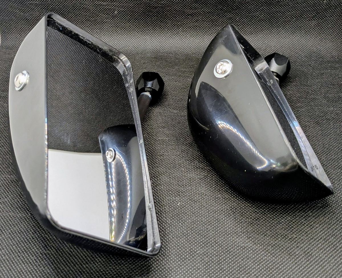 Caterham LH & RH larger "GT Le Mans" style mirrors with DPR "Eccles" type mount