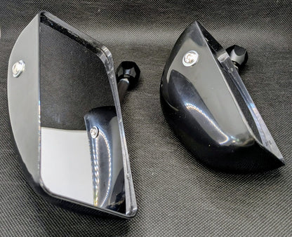 Caterham LH & RH larger "GT Le Mans" style mirrors with DPR "Eccles" type mount