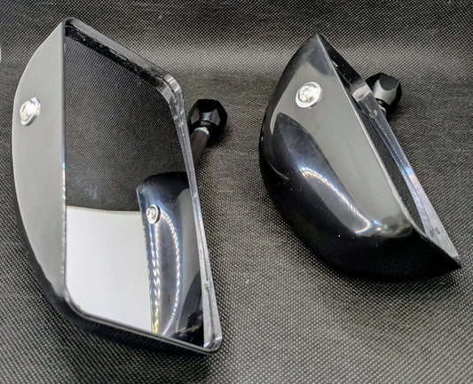 Caterham LH & RH larger "GT Le Mans" style mirrors with DPR "Eccles" type mount